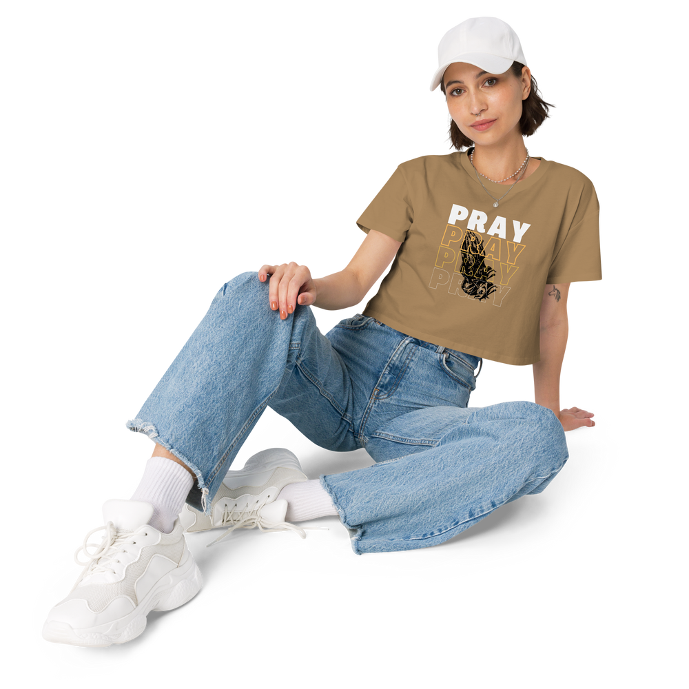 "Pray" Premium Cotton Crop Top