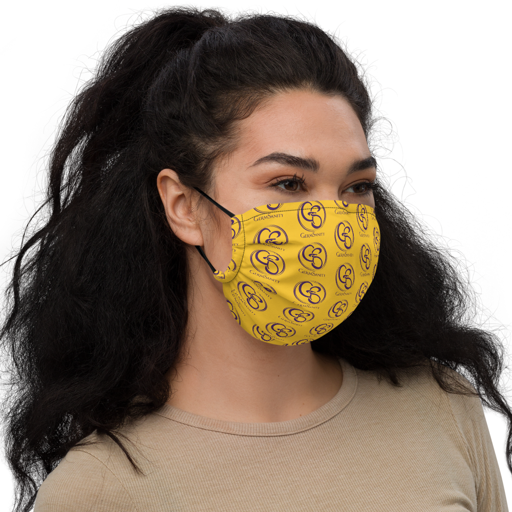 Reusable Face Mask- Gold and Purple - GermSanity